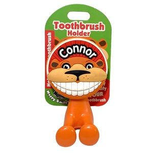 Happy Smiles Personalized Kids Toothbrush Holder Connor Lion